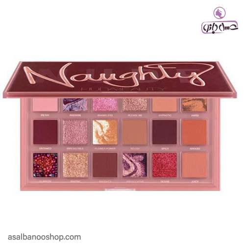 huda-beauty-naughty-nude-eyeshadow-pallete پلت سایه Naughty Nude برند Huda Beauty